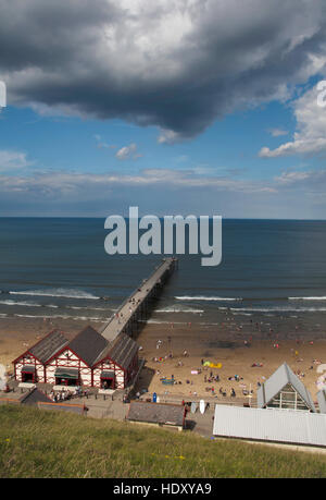 Saltburn-by-the-Sea und Saltburn Pier Cleveland offiziell Teil von North Yorkshire England Stockfoto