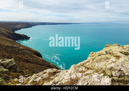 Cliiftops am St. Agnes Kopf in Cornwall Stockfoto