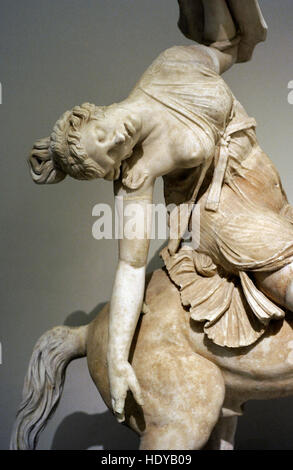 Amazone zu Pferd. 2. Jh. n. Chr. Kopie eines griechischen Originals des 2. Jahrhunderts v. Chr.. Detail. Nationales Archäologisches Museum, Naples. Italien. Stockfoto