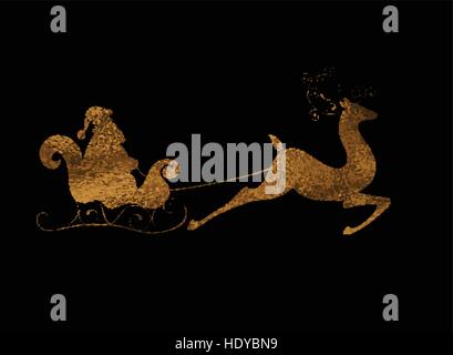 Weihnachten-Folie Rentier silhouette Stock Vektor