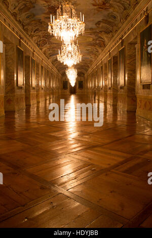 Korridore in Residential Palace (Residenzschloss) in der Stadt Ludwigsburg in Baden Wuerttemburg, Deutschland. Die Stadt wurde in den frühen 170 gegründet. Stockfoto