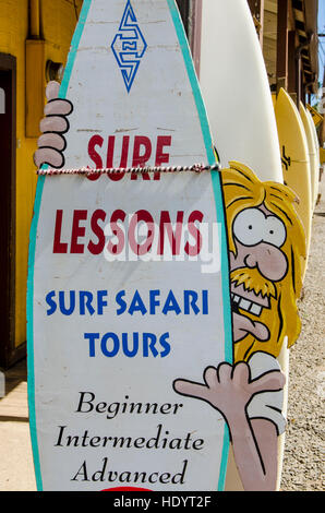 Surfshop in Haleiwa, North Shore, Oahu, Hawaii. Stockfoto