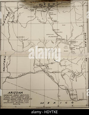 Mormonische Siedlung in Arizona - einen Rekord der friedlichen Eroberung der Wüste (1921) Stockfoto