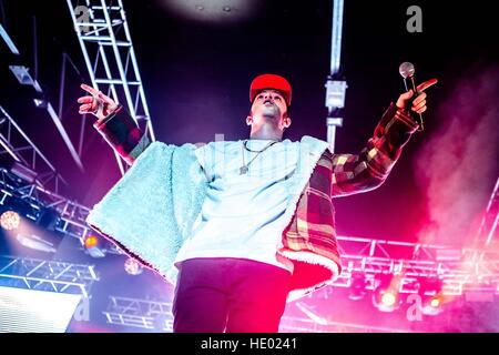 Mailand, Italien. 15. Dezember 2016. Italienischen Rapper Salmo live auf Fabrique in Mailand, Italien, am 15. Dezember 2016 führt © Mairo Cinquetti/Alamy Live News Stockfoto