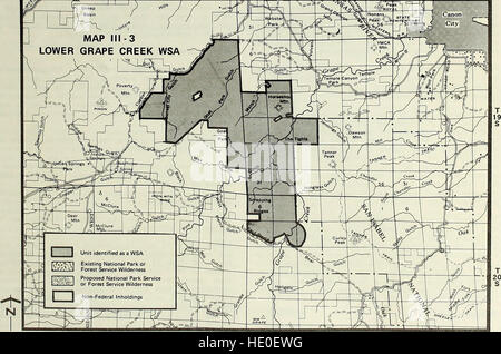 Canon City District Wildnis Planung Änderung (1982) Stockfoto