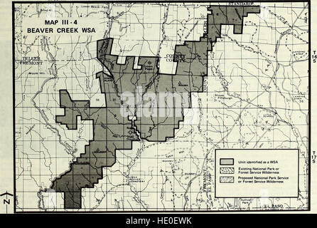 Canon City District Wildnis Planung Änderung (1982) Stockfoto