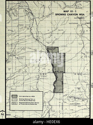 Canon City District Wildnis Planung Änderung (1982) Stockfoto