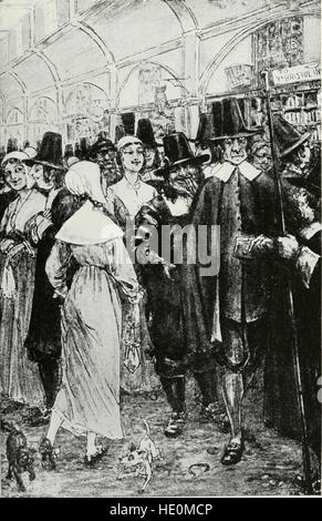 *History of the Pilgrims and Puritans* (1922) befasst sich mit den Ursprüngen, Kämpfen und Beiträgen der Pilgrims and Puritans in frühen Amerika und erforscht deren Einfluss auf die Gründung der Vereinigten Staaten und ihr kulturelles Erbe. Stockfoto
