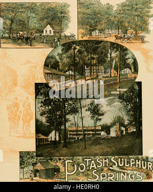 Hot Springs, Arkansas; seine Hotels, Bäder, Resorts und schöne Landschaft (1892) Stockfoto