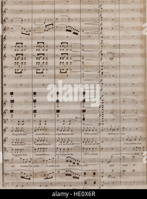 *La Marquise* (1835) ist eine einaktige opéra comique des französischen Komponisten, die sich auf eine unbeschwerte, komödiantische Erzählung mit musikalischen Elementen und Dialogen konzentriert, die typisch für das Genre der opéra comique ist. Stockfoto