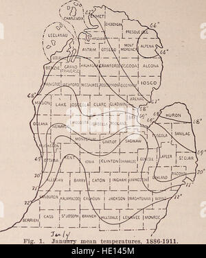 Oberflächengeologie und landwirtschaftlichen Bedingungen von Michigan (1917) Stockfoto