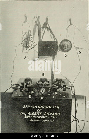 Neue Konzepte in der Diagnostik und Therapie - physikalisch-klinische Medizin, die praktische Anwendung der elektronischen Theorie in der Interpretation und Behandlung der Krankheit, mit einem Anhang auf neu Stockfoto