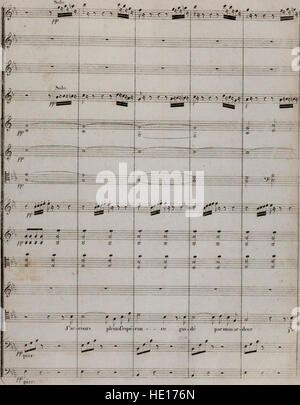 „La Marquise“, eine 1835 komponierte opéra comique mit einem Akt, die die Opernkunst der damaligen Zeit darstellt. Stockfoto