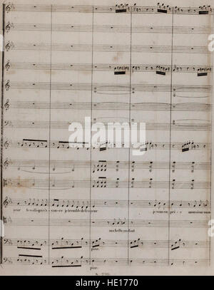 La Marquise ist eine opéra comique aus dem Jahr 1835. Eine unbeschwerte französische Oper, die gesprochene Dialoge mit Musik verbindet und eine komödiantische und romantische Geschichte darstellt. Dieses Werk ist ein bemerkenswertes Beispiel für die französische Oper des frühen 19. Jahrhunderts. Stockfoto