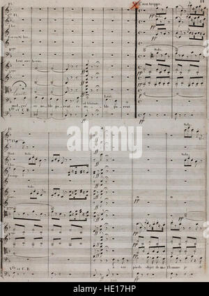 La Marquise ist eine einaktige Oper, die 1835 komponiert wurde. Die Oper verbindet Elemente der Komödie und Musik und spiegelt den Stil und Humor der französischen Oper des 19. Jahrhunderts wider. Stockfoto