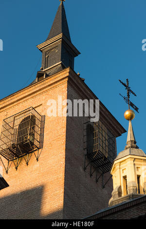 Ermita De La Virgen del Puerto Eremitage, neben Segovia Brücke, Madrid, Spanien. Stockfoto