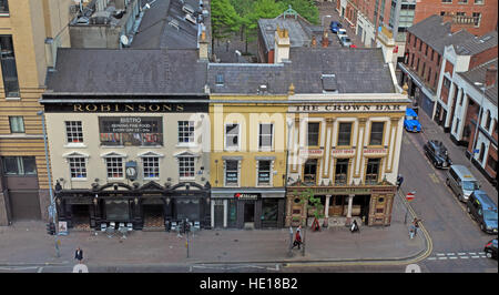 Berühmte Krone Bar und Robinsons, Gt Victoria St, Belfast Stockfoto