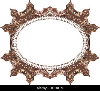 Vintage Karten Rahmen mit floralen Mandala-Muster und Ornamente. Frame-orientalischen Design-Vorlage. Islam, Arabisch, indisch. Rahmen für Text. Vektor-illustration Stock Vektor