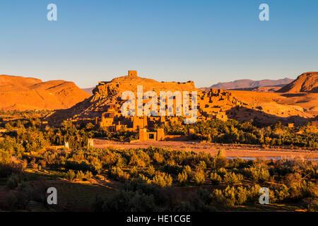 AIT Ben Haddou bei Sonnenaufgang, Marokko Stockfoto