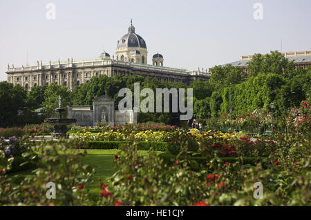 Naturhistorischen Museum, Natural History Museum in Wien, Blick vom Volksgarten Park, Österreich, Europa Stockfoto