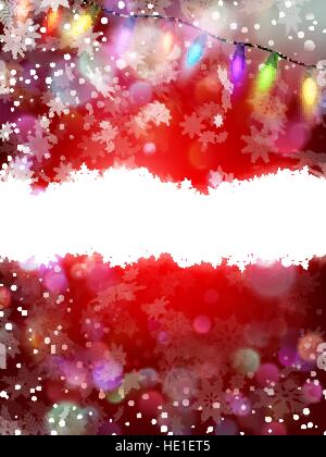 Bokeh-Karte mit rotem Hintergrund. EPS 10 Stock Vektor