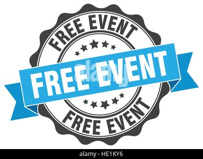 kostenlose Veranstaltung Stempel. Melden Sie sich. Dichtung Stock Vektor