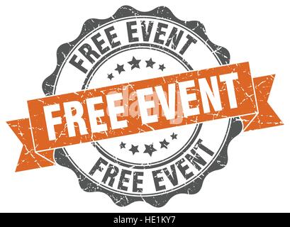 kostenlose Veranstaltung Stempel. Melden Sie sich. Dichtung Stock Vektor