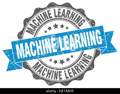Machine Learning Stempel. Melden Sie sich. Dichtung Stock Vektor