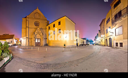 Opatovina Platz in Zagreb Abend Ansicht, Hauptstadt von Kroatien Stockfoto