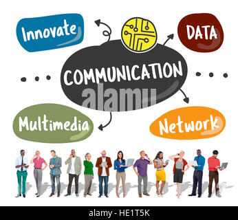 Internet-Verbindung-Word-Diagramm-Konzept Stockfoto