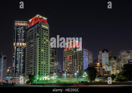 Jachthafen von Dubai in den Vereinigten Arabischen Emiraten Stockfoto