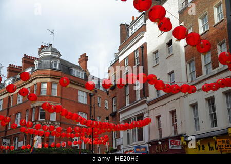 Eindrücke aus London Chinatown, UK, während der Chinese New Year Stockfoto