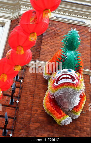 Eindrücke aus London Chinatown, UK, während der Chinese New Year Stockfoto