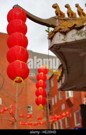 Eindrücke aus London Chinatown, UK, während der Chinese New Year Stockfoto