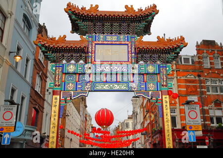 Eindrücke aus London Chinatown, UK, während der Chinese New Year Stockfoto