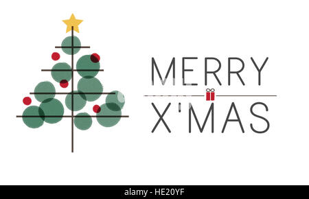 Weihnachtsbaum-Feier-Lametta-Konzept Stockfoto