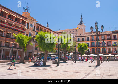 Plaza Mayor (Hauptplatz) in Toledo, Spanien Stockfoto