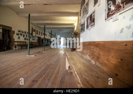 Alte Bank in Santa Catarina Eremitage, Torroella de Montgrí, Katalonien, Spanien Stockfoto