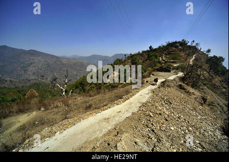 Der berühmte Saddle in Tulla Kote, einem abgelegenen Dorf in der Region Tallas des, wurde von Jim Corbett in seinem Buch The Temple Tigers, Uttarakhand, Indien, berühmt Stockfoto