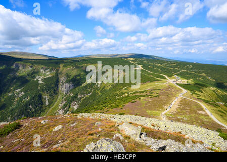 Riesen-Pass im Riesengebirge in Tschechien Stockfoto