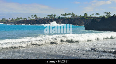 Ozean gesehen vom Mauna Lani Strand Hawaiis Big Island Stockfoto