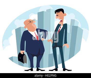 Vektor-Illustration von zwei Geschäftsleute in Geschäftsreise Stock Vektor
