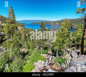 Emerald Bay Lake Tahoe, Sierra Nevada, Kalifornien Stockfoto