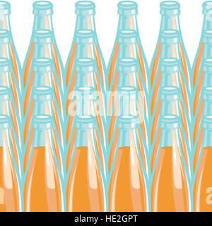 Muster-Limo-Flasche. Vektor-Illustration, isoliert auf weißem Hintergrund. Stock Vektor