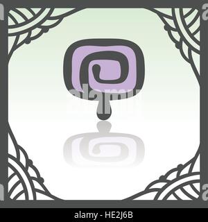 Vektor Übersicht Frucht Eis am Stiel Essen-Symbol in der hand gezogenen Rahmen. Elemente für mobile Konzepte und Web-apps. Modernen Infografik Logo und Piktogramm. Stock Vektor