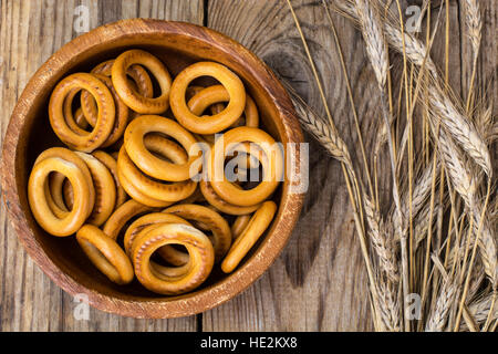 Trocknung, Bagels. Studio Photo Stockfoto