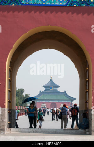 South Gate am Altar des Himmels Peking Himmelstempel. Stockfoto