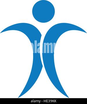 Isolierte blau menschliche Silhouette auf weißem Hintergrund Logo. Männlichen WC Schild. Gentelmen Zimmer Symbol. Männer-Toilette-Symbol. Vektor-Illustration der Unternehmer, Stock Vektor