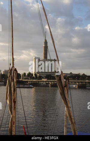 Cairo nahe Qasr El Nil Bridge nach es geregnet, Kairo, Ägypten hat Stockfoto