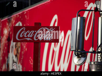 Coca Cola LKW in Derry. Stockfoto